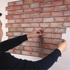 亞馬遜自粘防撞軟包牆貼背景牆面裝飾壁紙泡沫磚貼紙3dwallpaper