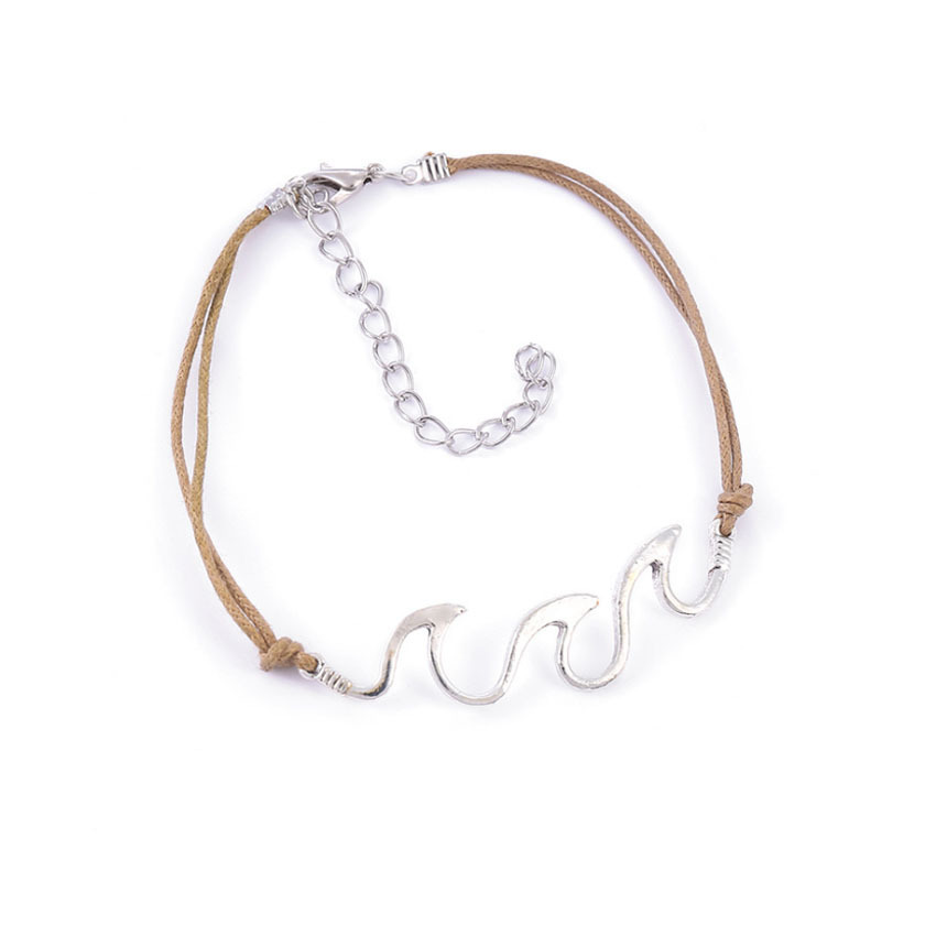 Retro Fashion Beach Alloy Fishhook Shell Chain 2 Sets Of Foot Accessories