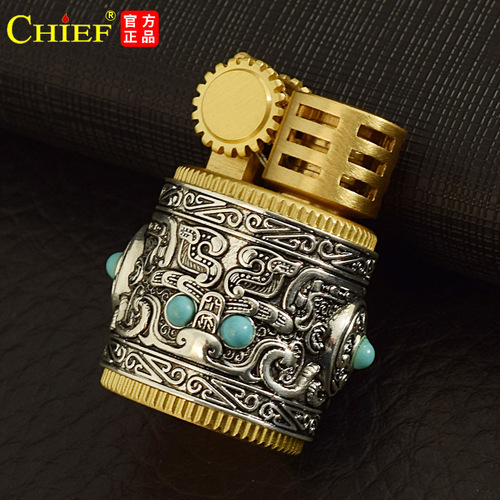 Leader kerosene lighter armor chubby new style compact portable retro men's gift lighter wholesale