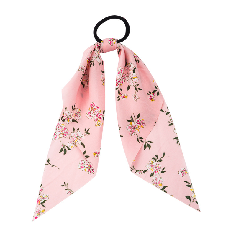 Chiffon Fabric Printing Ribbon Bow Hair Rope display picture 9