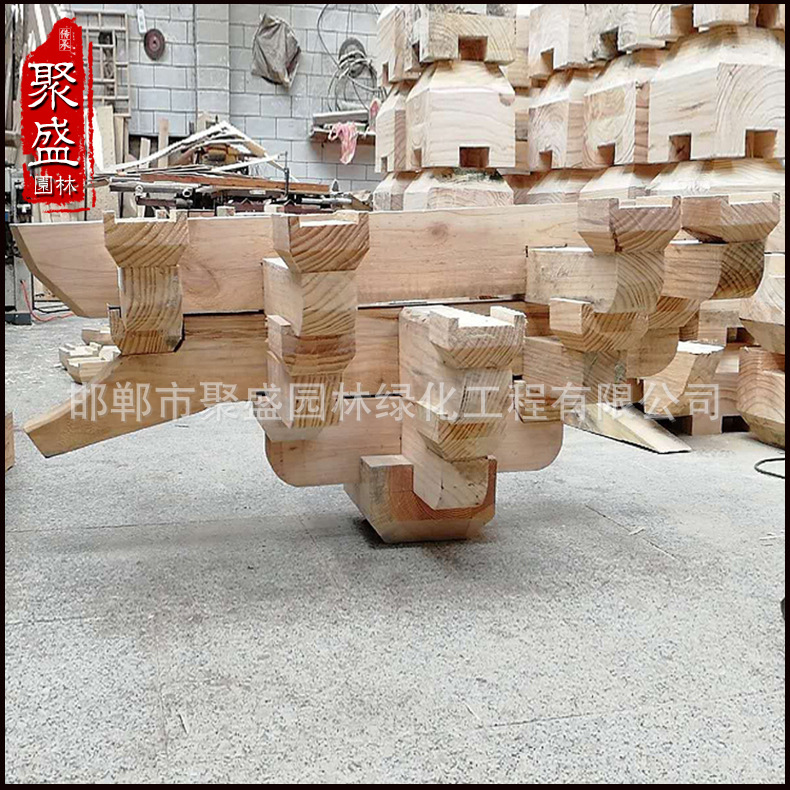 Chinese style solid wood Dougong The sparrow Religion temple Ancient garden Dougong decorate