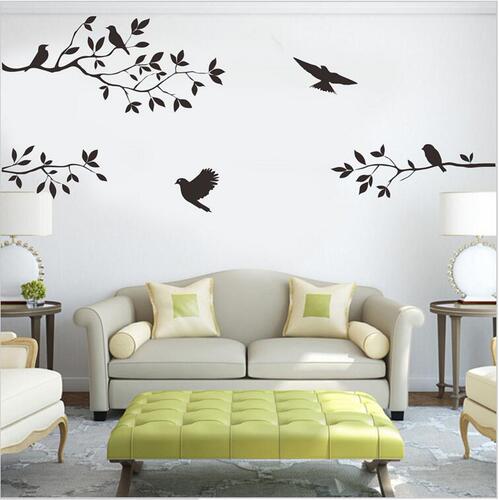 8208 manufacturer supply wholesale cross-border new branch bird living room bedroom children's room removable wall sticker decoration