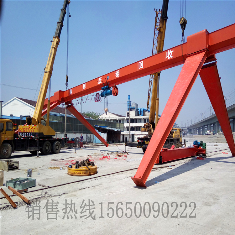 单梁门式起重机 3t5t10t电动轨道龙门吊运行平稳室外露天龙门行车