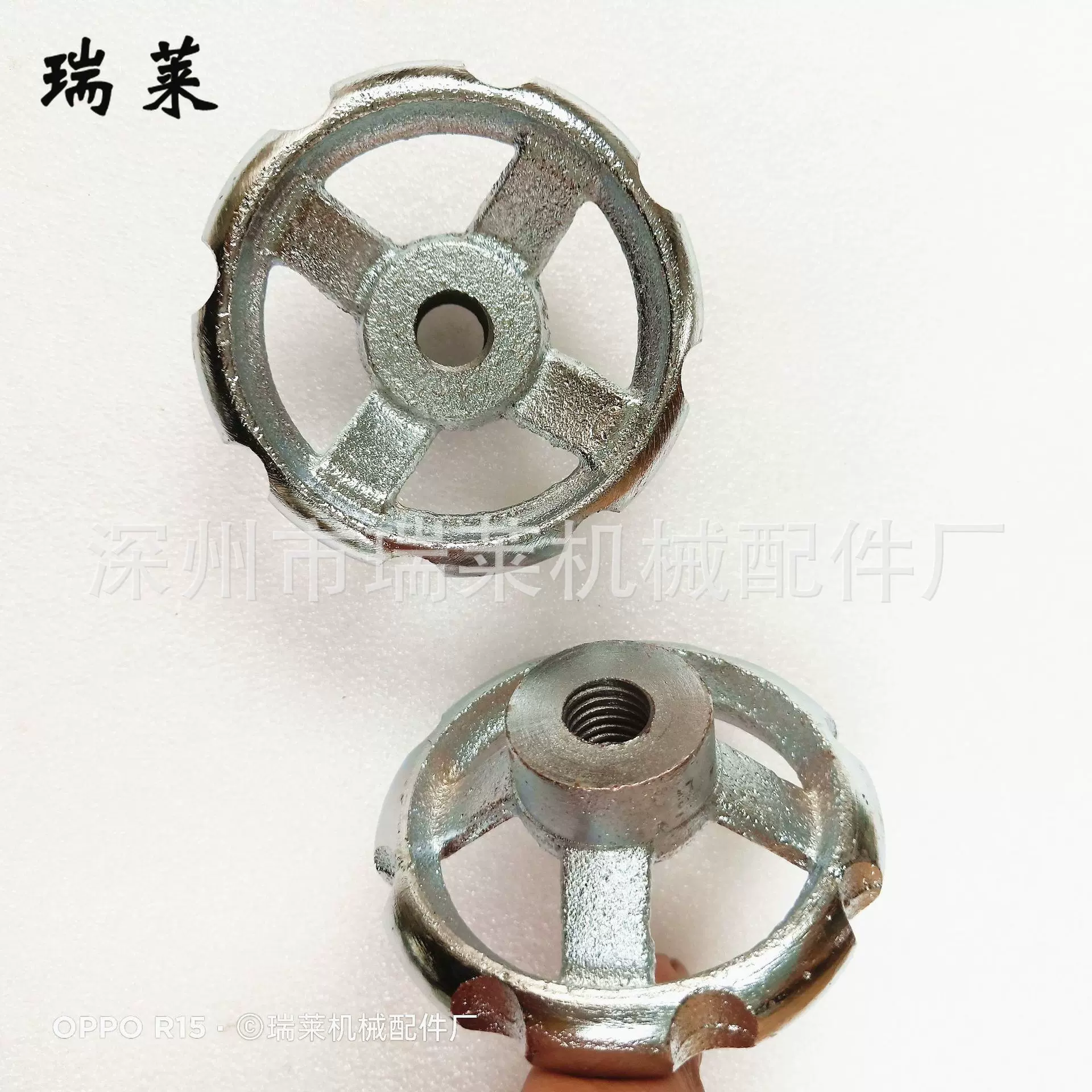 瑞莱机械配件厂供应铸铁手轮 电镀手轮 镀絡波纹手轮