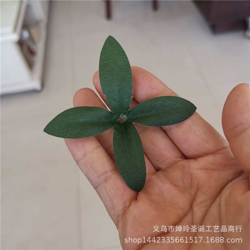 仿真植物仿真花叶编织袋 小石榴叶 布叶子 工艺品装饰叶片编织袋