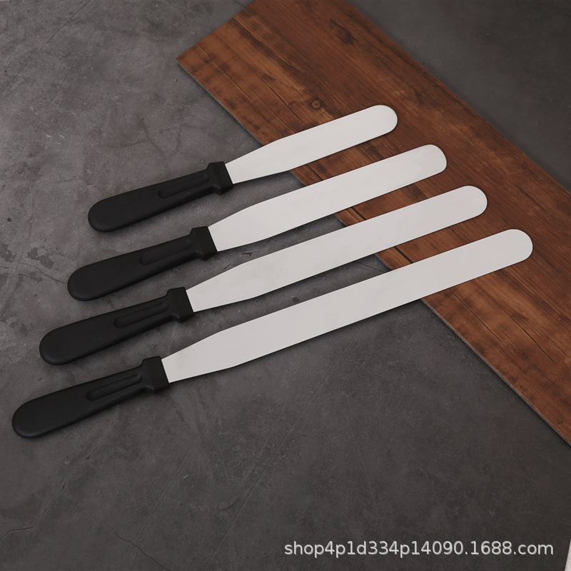 不锈钢蛋糕抹刀奶油抹平刀脱模刀面包刀烘焙工具6寸8寸10寸直款刀|ru
