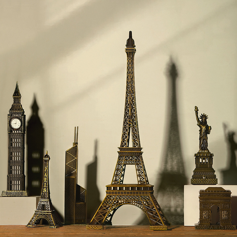 巴黎埃菲尔铁塔模型小摆件创意生日礼物家居客厅酒柜装饰品工艺品|ru