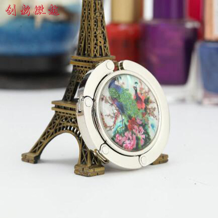 Personalizado regalos de metal para hacer logo pegatinas epoxi gancho partido conmemorativo bolsa percha personalizable
