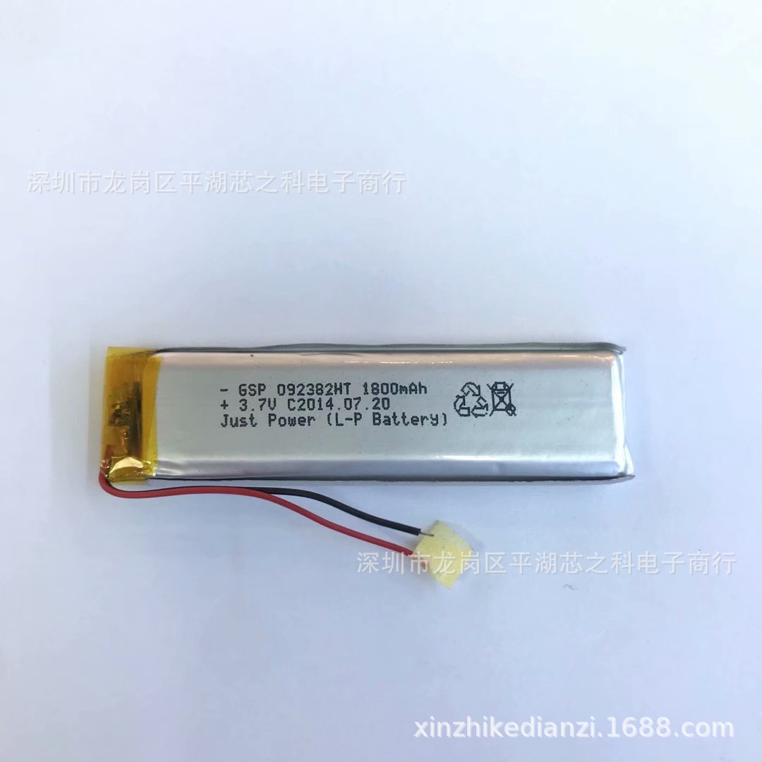 工厂供应902382聚合物电池 3.7V1800MAH LED灯条自行车尾灯性用品