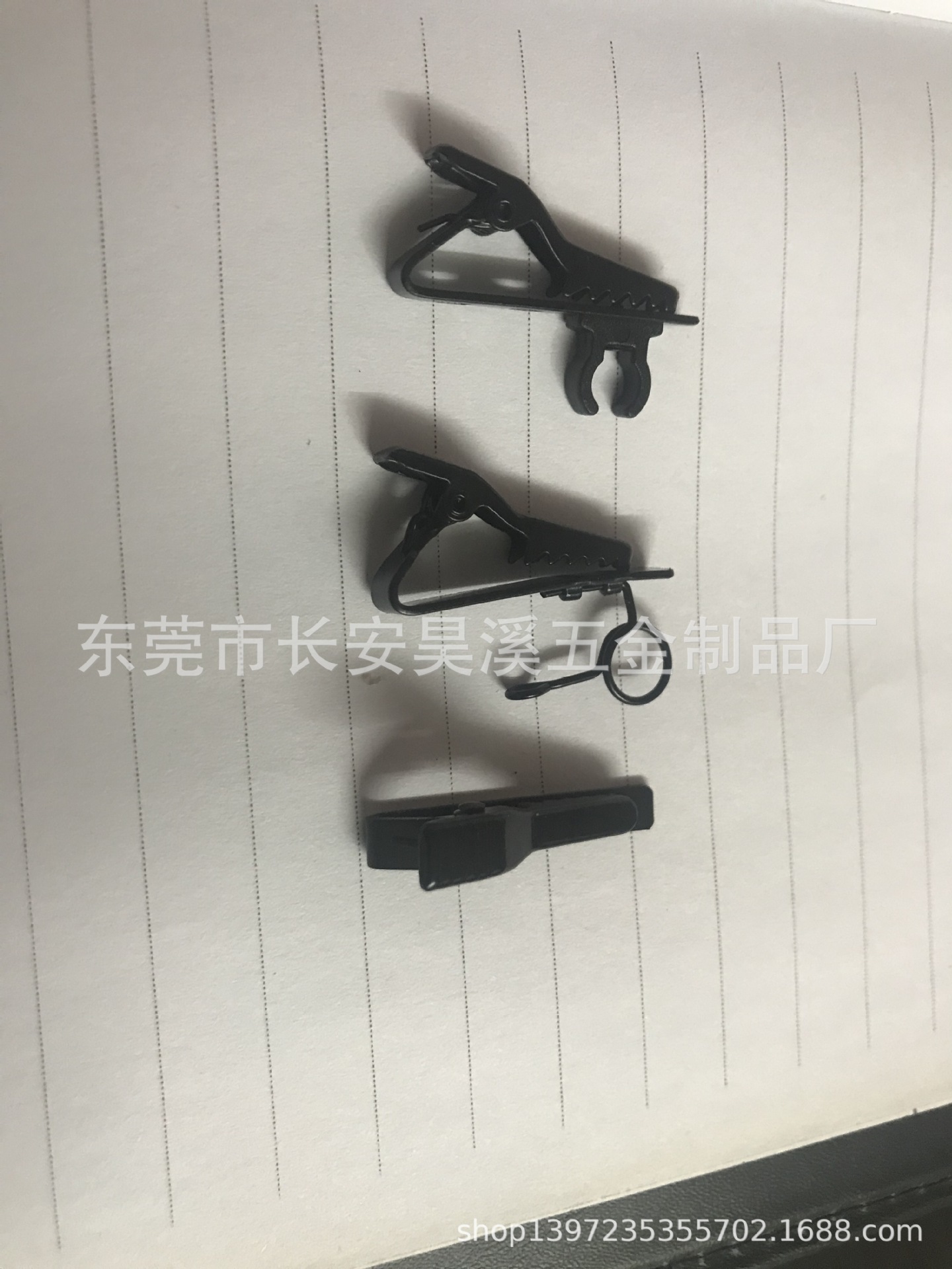 夹麦克风耳机配件 金属话筒配件  弹王线夹子 音频线夹 电永黑