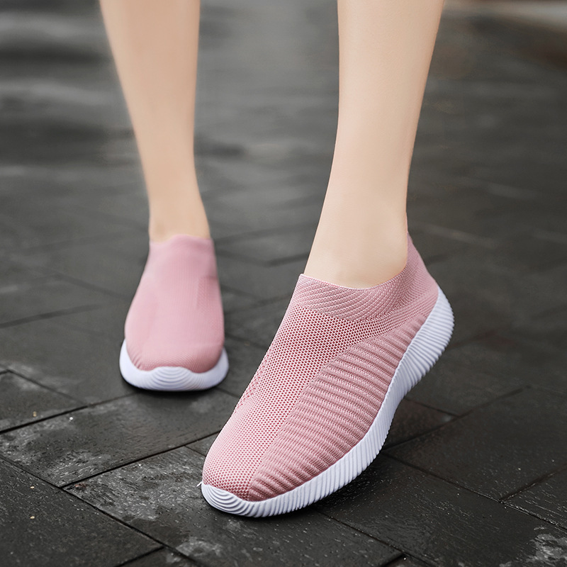Foreign Trade Shoes Casual Shoes 2025 New Large Size Sports Shoes Feiwei Women's Shoes Lightweight Socks Shoes Cover Slip-On Shoes