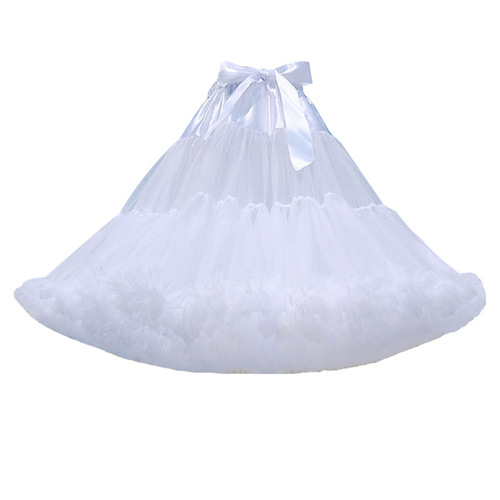 Lolita Cotton Candy Clouds Laceless Netting Petticoat for Lolita Skirts White Lining Puffy Skirt Half Skirt 