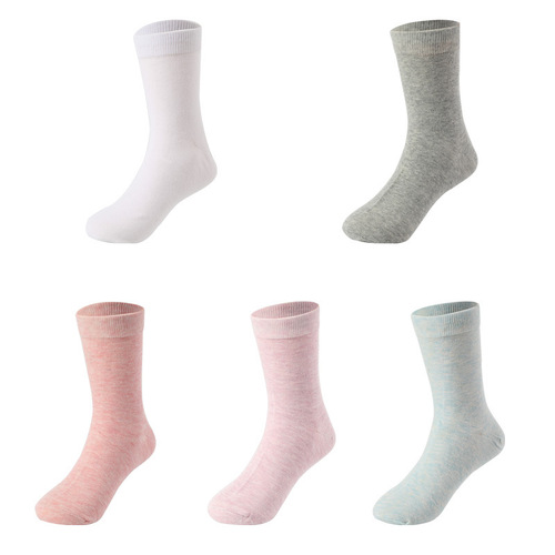 Gift box set of 5 pairs of socks, women's mid-calf socks, business socks, women's socks, cotton long socks, autumn and winter drop shipping
