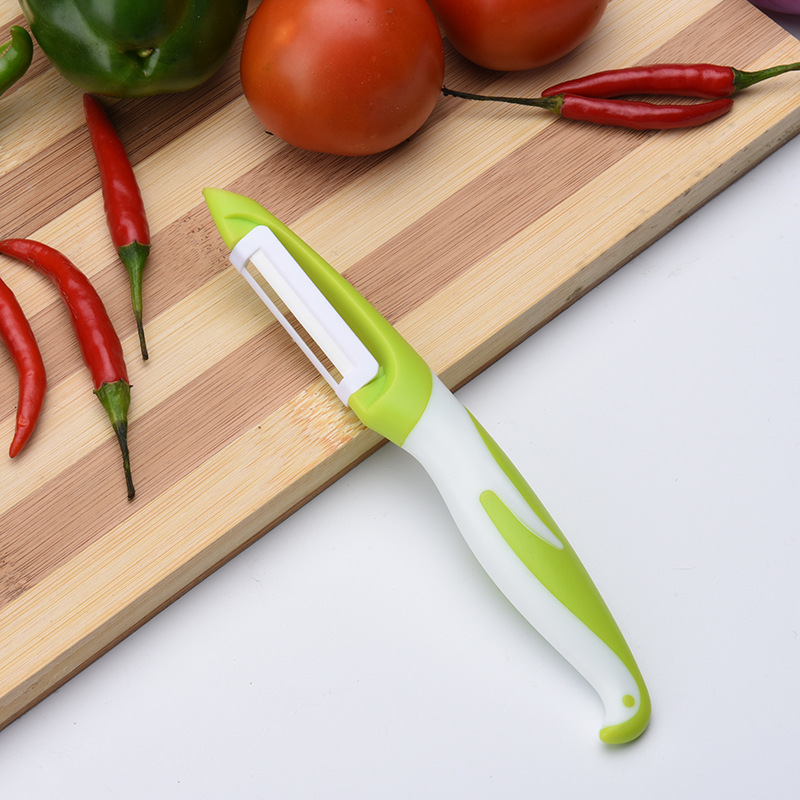 Multifuncional pelador de cerámica pelador melón y fruta cepilladora de plástico pelador hogar cuchillo de fruta