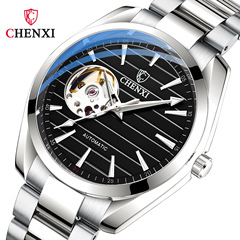CHENXI Chenxi Men's Watch Fully Automatic Mechanical Watch Tourbillon Hollow Steel Belt Mechanical Watch Fangsheng Watch