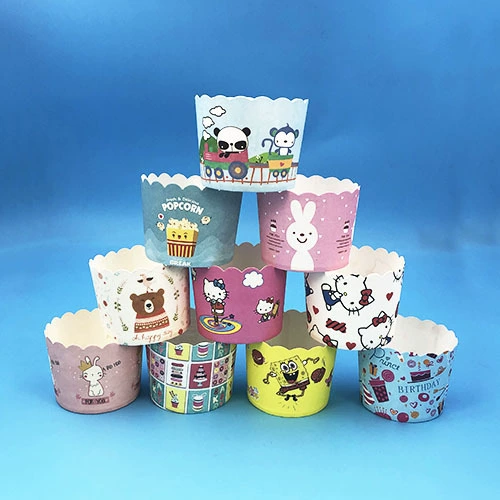 Средний Multi-шаблон опционный Устранимый торт бумажный стаканчик среднего механизма высокотемпературный устойчивый бумажный стаканчик