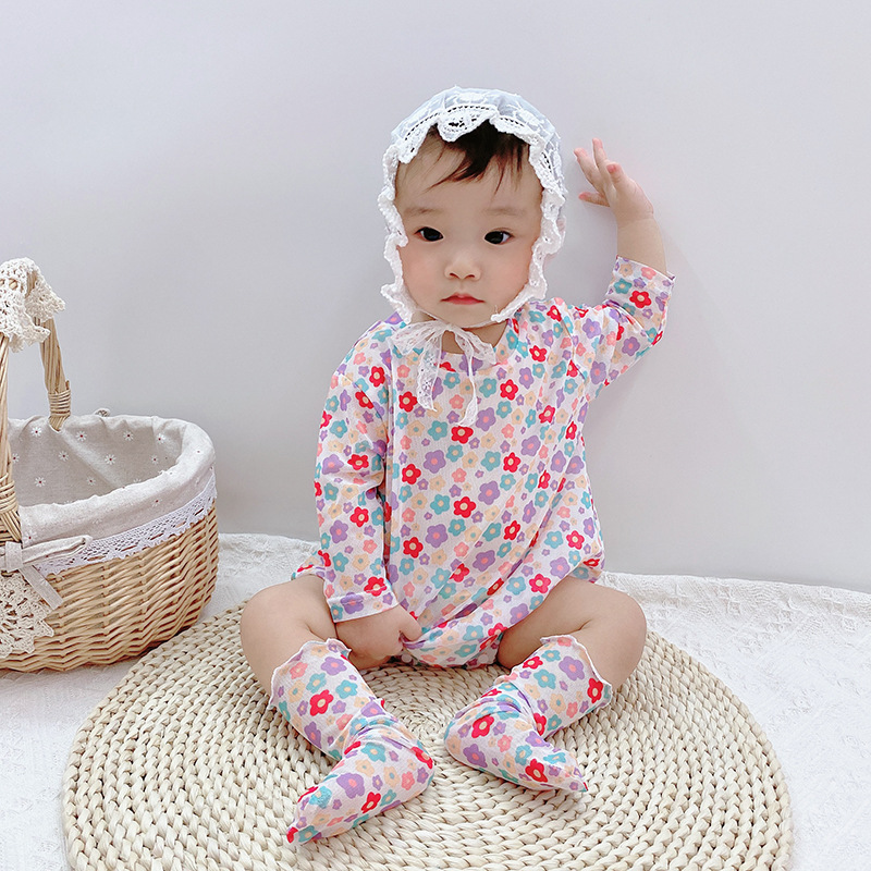 Summer Children&#39;s Clothing New Korean 0-3 Year Old Female Treasure Multicolor Flower Clothes Wholesale display picture 15