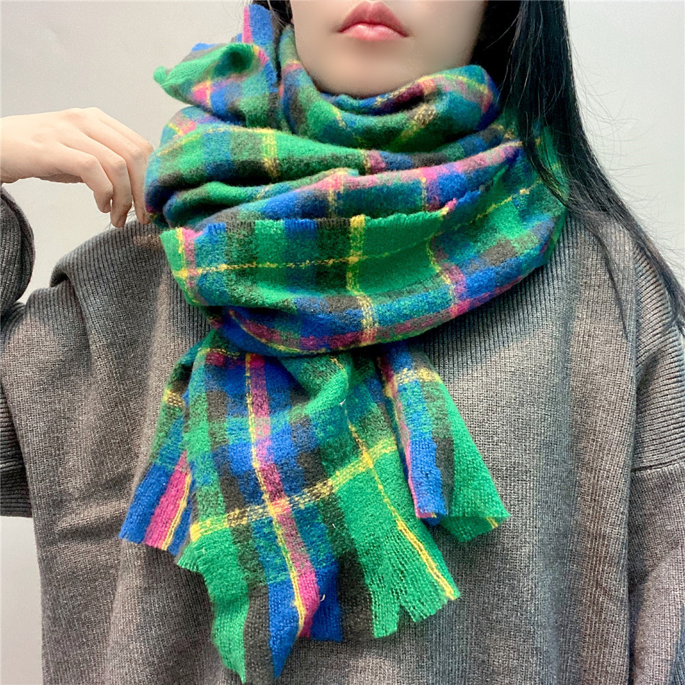 Plaid Cashmere Scarf display picture 19