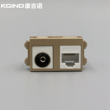 金色 128型六类电脑电视模块 网络有线电视模块 86型面板配套模块