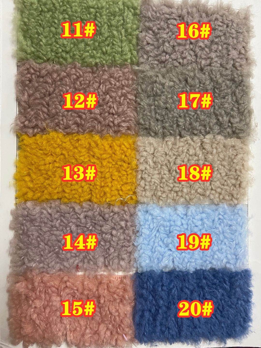 700g ropa de punto orejas de trigo tela de lana de cordero felpa de juguete ropa alfombra bufanda zapatos y sombreros de tela en stock