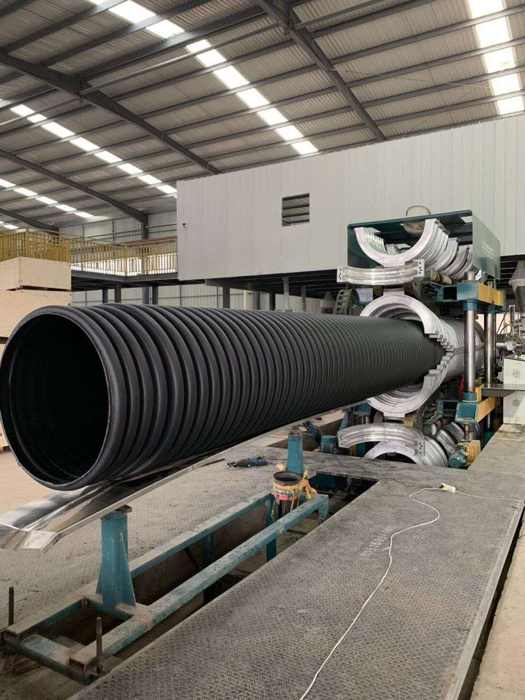 云南厂家批发 HDPE市政排污双壁波纹管 PE中空壁缠绕管 及管配件