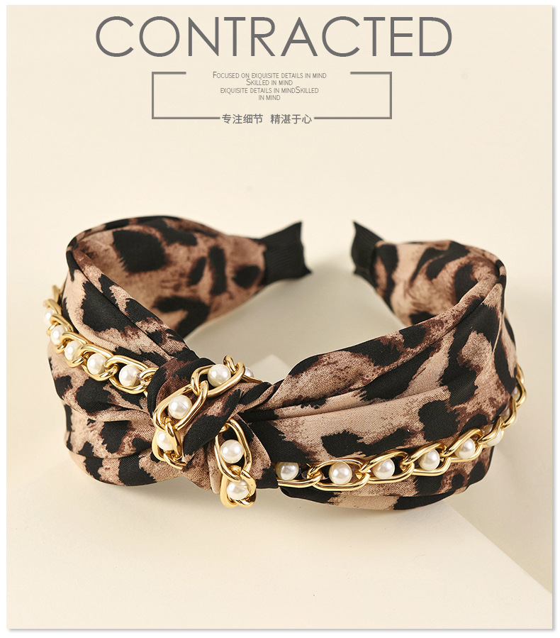 130g Weight Headwear Classification Wedding, Travel Occasion Women'S Gender Fashion Style Coffee Color  New Wide-sided Retro Cross-knotted Headband 无