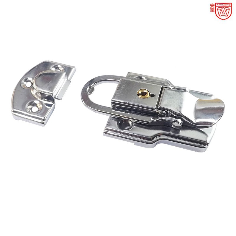 Anwang005 caja de herramientas de cierre de hierro con botón de cierre de botón de boca de pato caja de madera de hierro de hierro de cierre de cierre