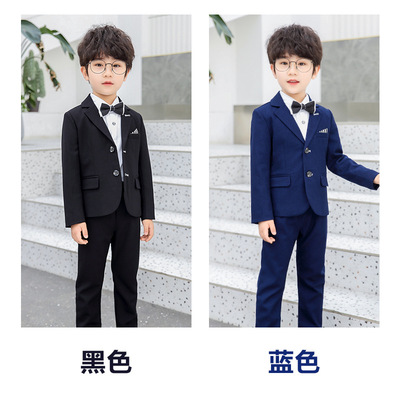 儿童春秋款小西装套装英伦男2020潮中大宝宝礼服主持人钢琴表演衣|ms