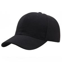 帽子男士秋冬新款毛呢棒球帽防寒保暖加厚鸭舌帽女光板纯色运动帽