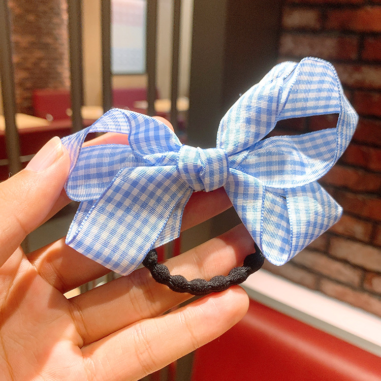 Korean Side Clip Girl Sweet Hair Accessories Red Plaid Bow Hairpin Wholesale Nihaojewelry display picture 4