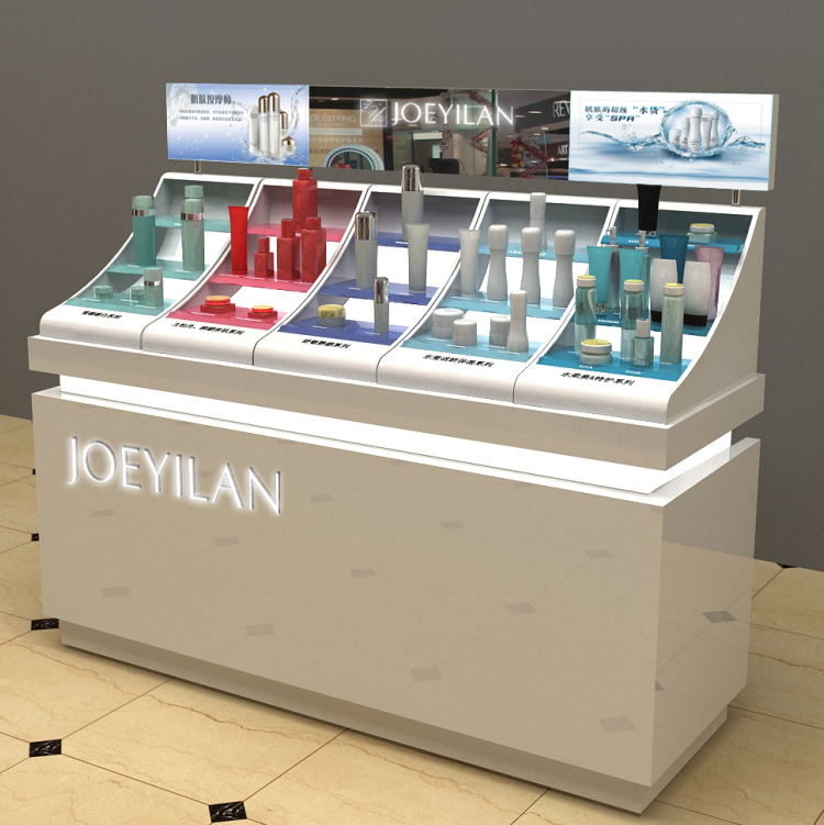 来图定制烤漆展示柜化妆品展示柜护肤品专卖店展柜美容院柜台