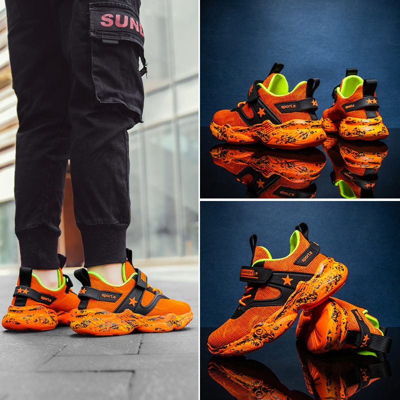 新款韩版时尚童鞋舒适透气男鞋休闲运动鞋易穿鞋|ms