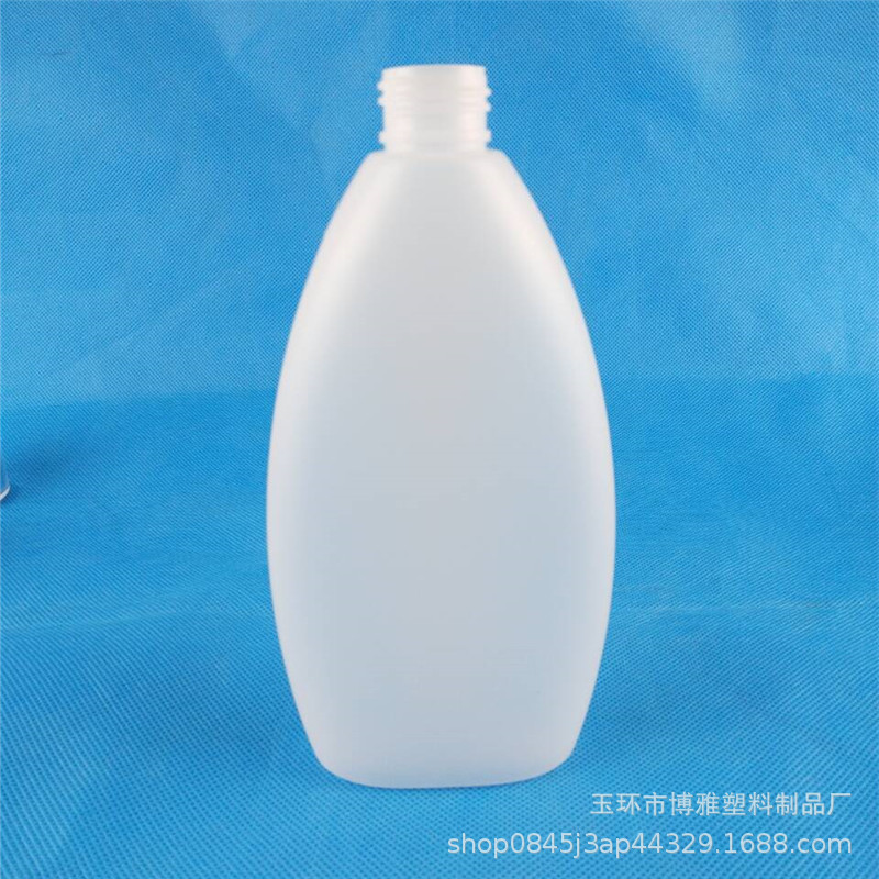 批发250ml pe扁型椭圆形沐浴露洗发乳露透明瓶化妆品瓶翻盖瓶