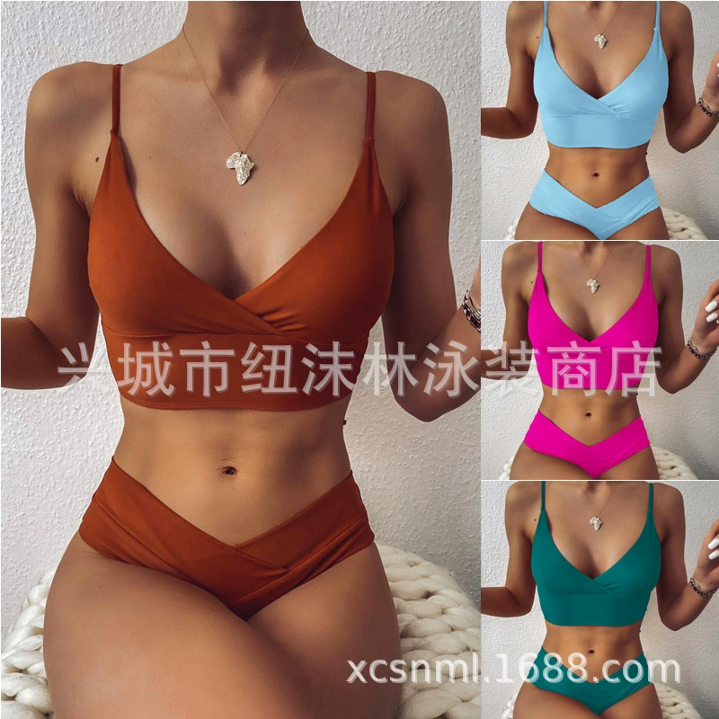 Пестрое купальник разделённый, европейский стиль, Aliexpress, Amazon