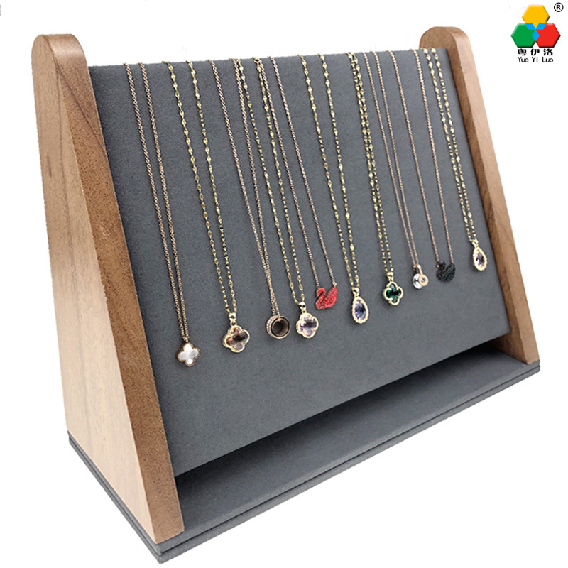 实木项链架首饰展示珠宝柜台毛衣链手链架饰品店橱窗道具陈列批发|ms