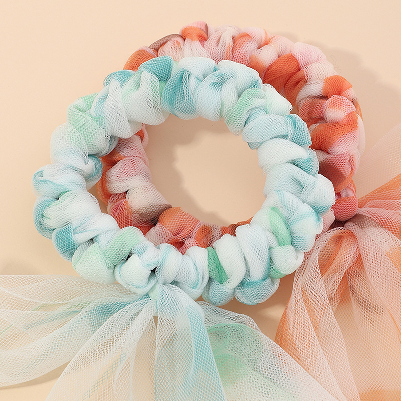 Fashion Bow Knot Hair Ring Fairy Streamer Hair Rope Fresh Sweet  Ponytail Head Rope Set display picture 3