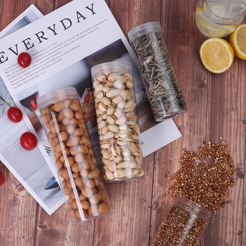 Factory wholesale 5.5*10 plastic bottle PET plastic can transparent food grade sealed jar 120ml wide-mouth bottle