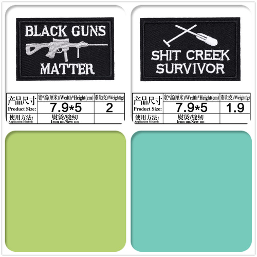 Black English letters multi-shape embroidery cloth patch Computer DIY clothing accessories badge patch patch shoe and hat applique