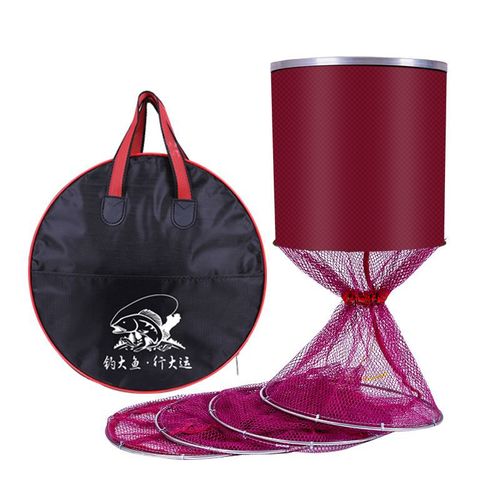 Factory direct selling fishing gear stainless steel double ring fish guard wine red positioning fish household rubber anti-hanging small fish guard platform fishing and fishing guard