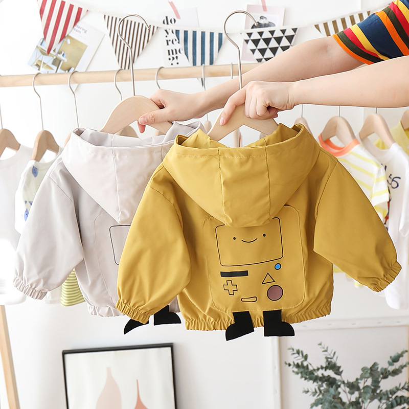 Children's Spring and Autumn Outerwear 2021 New Fashion Kids Korean Version Autumn Top Jacket Baby Clothes Trendy