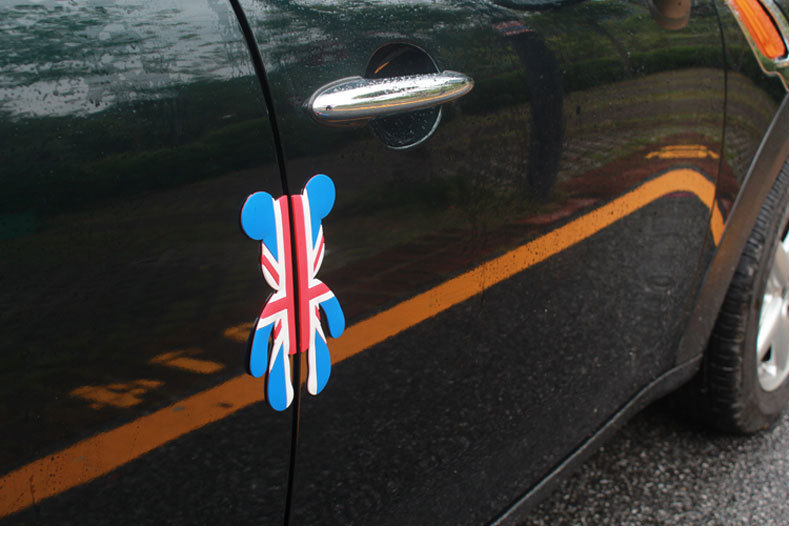 Suitable for BMW mini violent bear door anti-scratch strip British flag rice flag anti-collision strip anti-scratch sticker