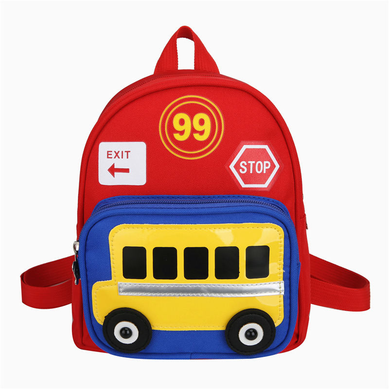 Children'S Korean Fashion Car Cute Small Schoolbag Travel Snacks Backpack