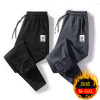 trousers sweatpants  Autumn and winter Easy leisure time Sports pants Plush thickening Add fertilizer XL Nutty pants