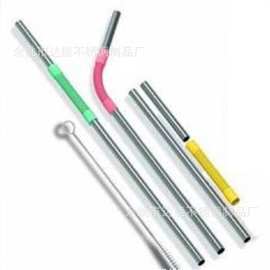 304材质 两节不锈钢管 通过硅胶组合的不锈钢吸管