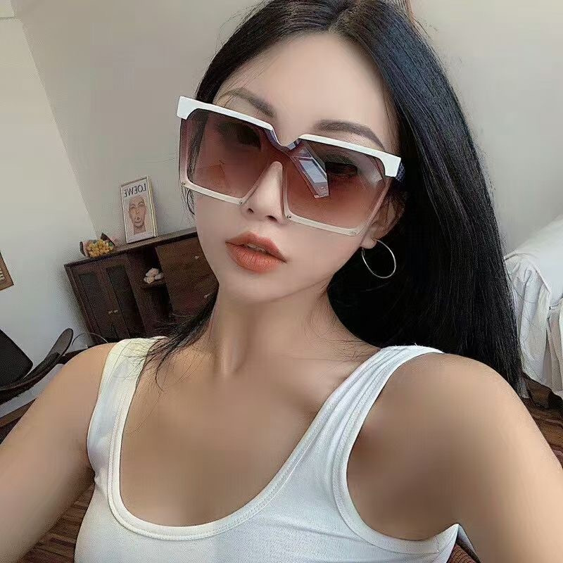 New Fashion Simple  Big Frame Fashion One-piece Sunglasses display picture 23