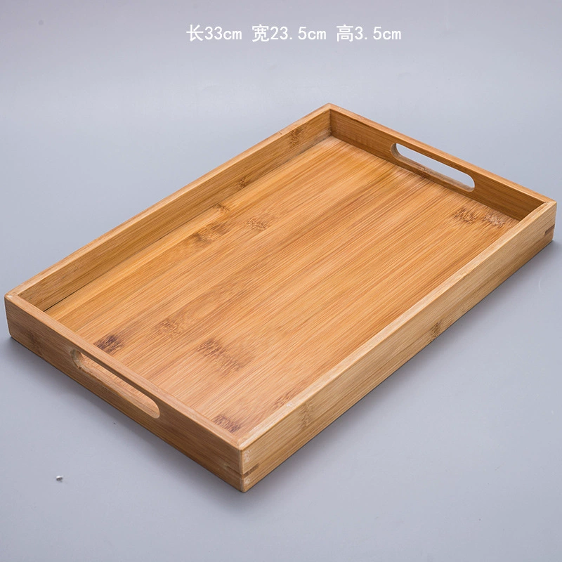 Bamboo tea tray Japanese simplicity house dry soak bamboo plate pot rectangular water cup small bamboo plate small bamboo plate tea table