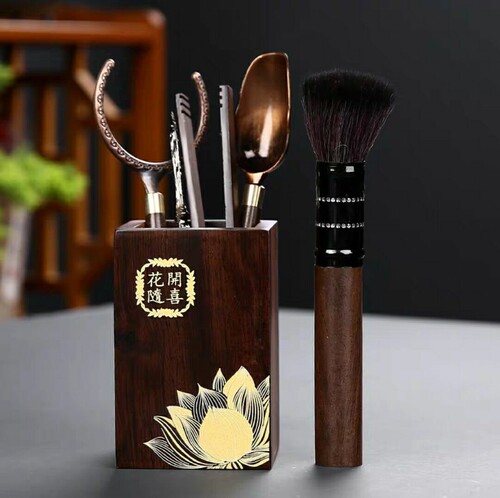Wholesale New Tea Ceremony Six Gentlemen Set Complete Home Use Solid Wood Tea Spoons Tea Needles Set Six Gentlemen Tea Tongs