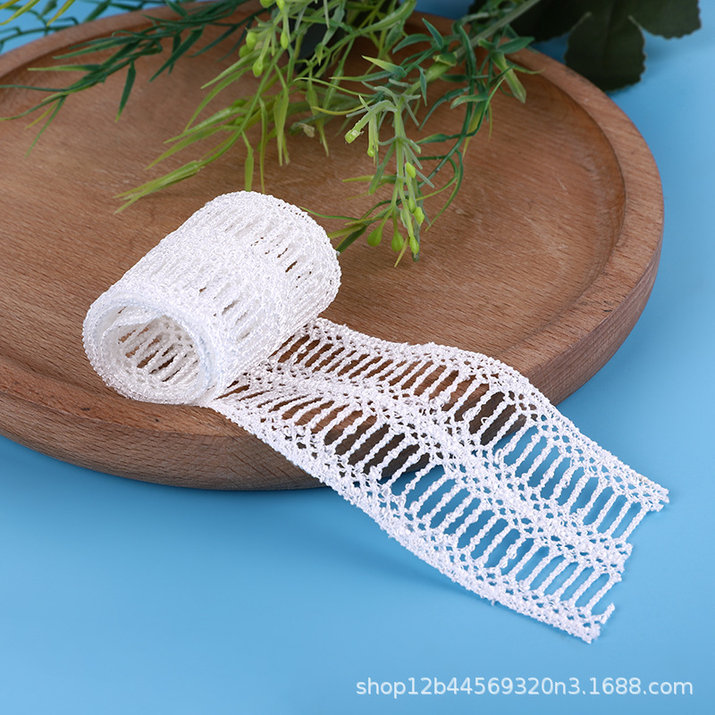 厂家直销 热款推荐 4.5cm白色双边水溶花边 头饰 饰品 配饰辅料