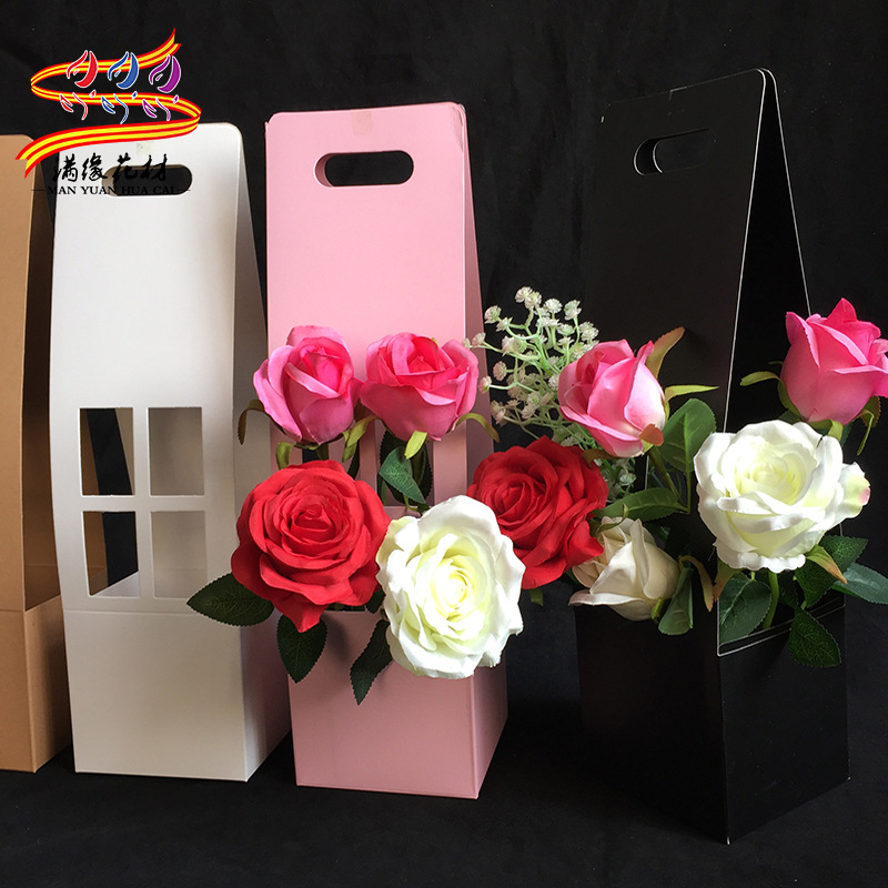 厂家现货批发新款清明祭祀祭祖手提鲜花花篮防水加厚镂空田字花盒|ru