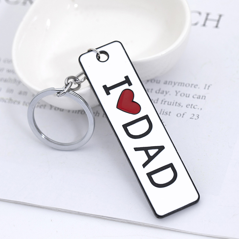 Double-sided Lettering Long Tag Keychain display picture 4